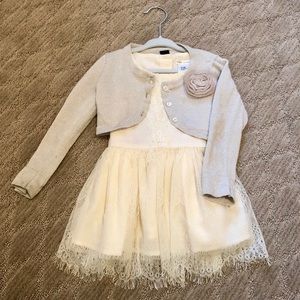 Two-piece Dress and Cardigan Set (18M-2T)